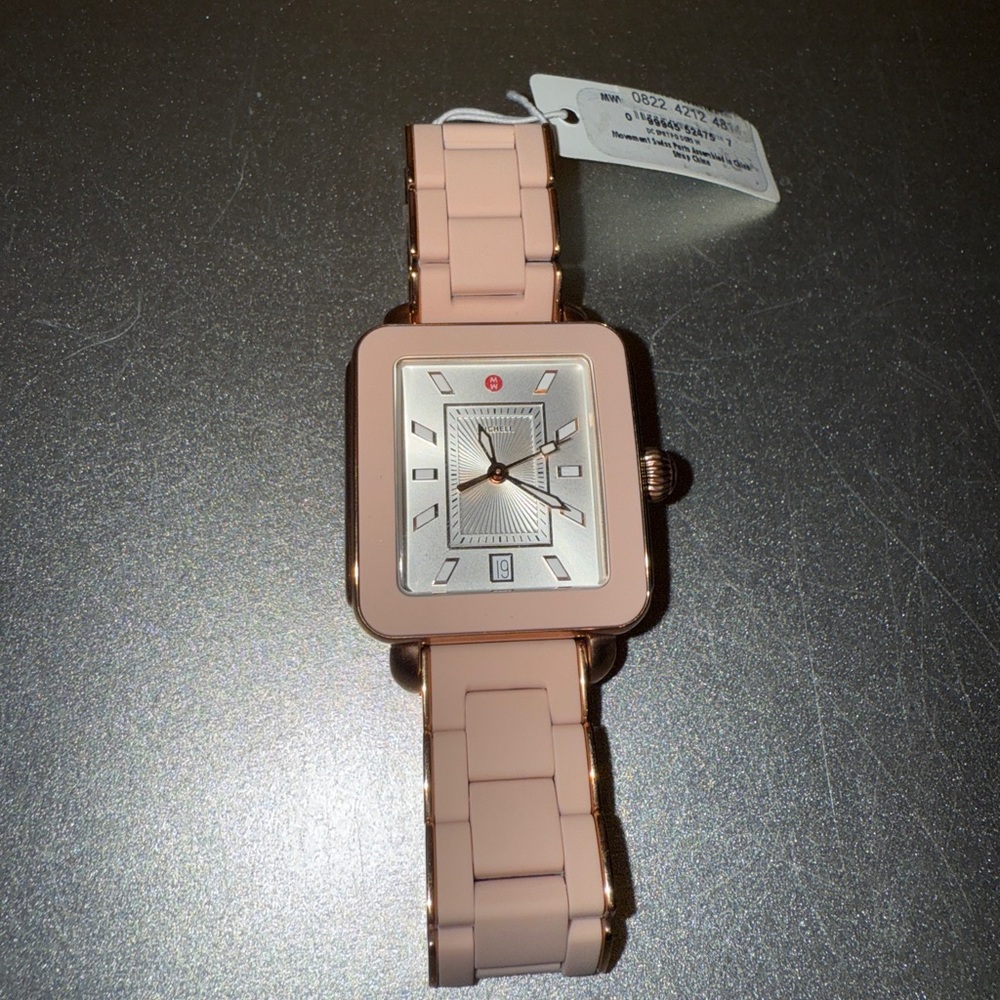 Michele Deco Sport Pink Gold Desert Rose Watch - Picture 3 of 5